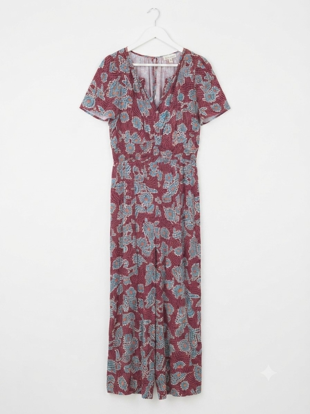 Anthropologie Floral Boho Wide-Leg Jumpsuit Size XL